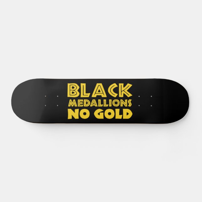 SKATEBOARD MEDALLONES NEGROS SIN ORO (Horz)
