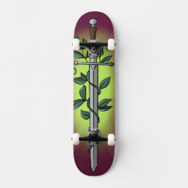 Skateboard Medieval Sword & Vine 