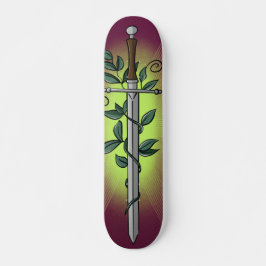 Skateboard Medieval Sword & Vine 