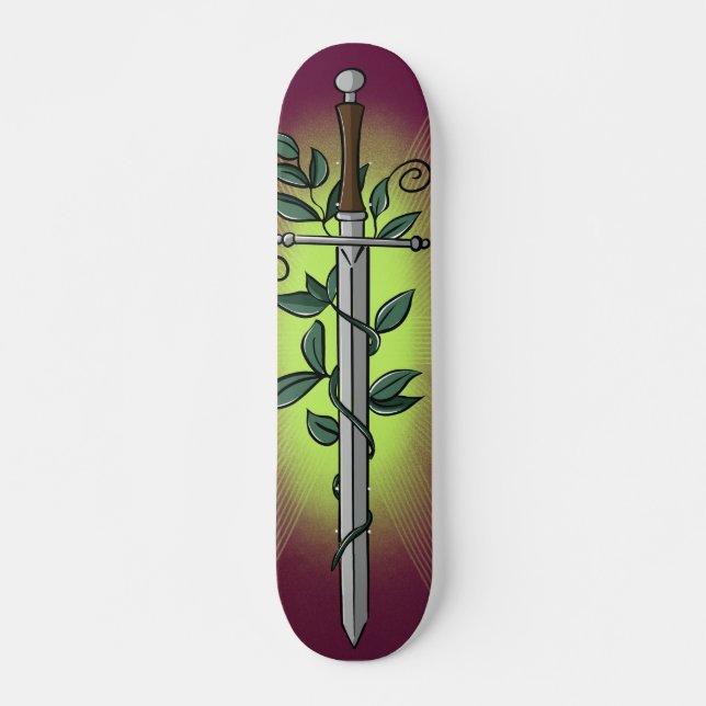 Skateboard Medieval Sword & Vine  (Anverso )