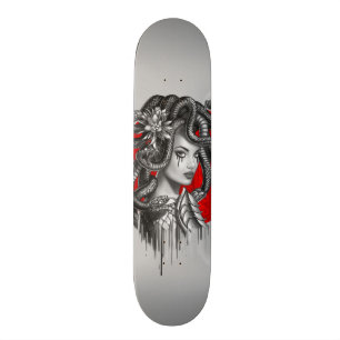 Skateboard Medusa principal del chica de la serpiente del