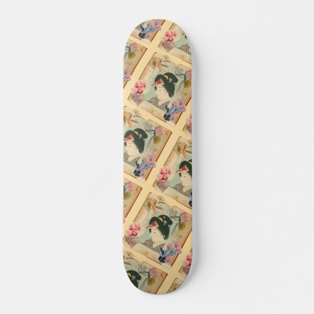 Skateboard Meiji Era Beauty: Ukiyo-e – Traditional Japanese  (Anverso )