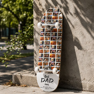 Skateboard Mejor Papá 6 Collage de Fotos Patrón de Foto Famil