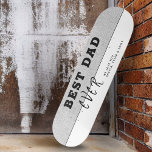 Skateboard Mejor Papá Rústico Gris jamás Tipografía Día del P<br><div class="desc">Patinaje en el Día del Padre,  mejor papá de raza gris. Tipografía de moda sobre un fondo rústico gris. Añade tus nombres. Este moderno skateboard personalizado es un regalo perfecto para un padre en el Día del Padre,  cumpleaños o Navidades y un dulce sake.</div>