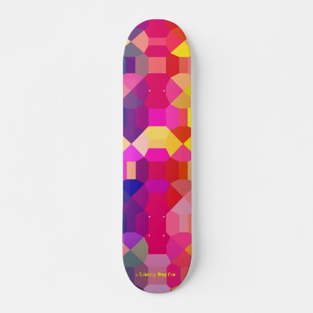 SKATEBOARD MEJORES PATINETES - MOSAICO ARCOÍRIS - PERSONALIZA (Anverso )