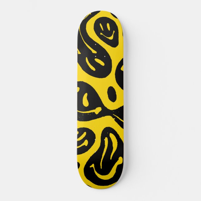 Skateboard Melding Happy Face (Anverso)