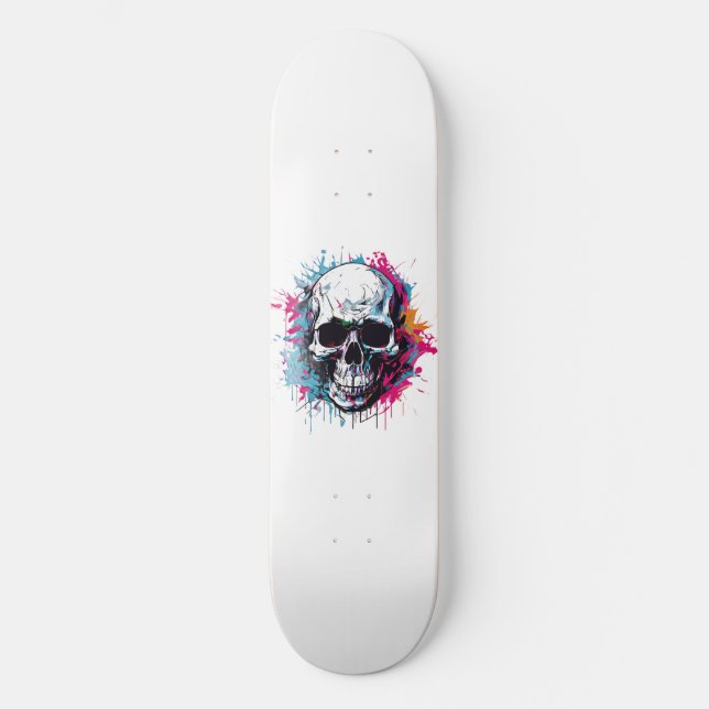 Skateboard Meme de Calavera (Anverso)