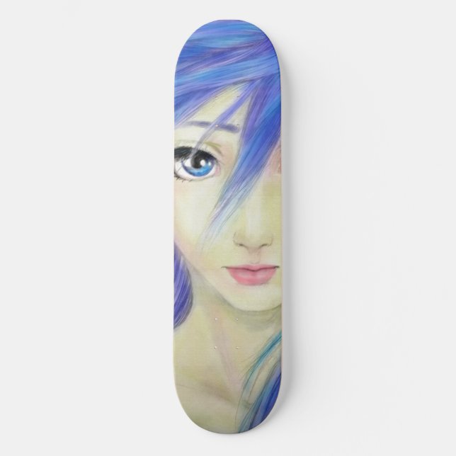 Skateboard Mensaje Ojos Azules (Anverso)