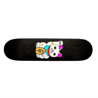 SKATEBOARD MEOWIES LUCKY CAT MANEKI NEKO BLACK