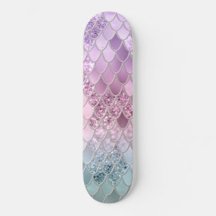 Skateboard Mermaid Glitter Scales #2a (Faux Glitter) #shiny
