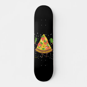 Skateboard MERRY CRUSTMAS navidades divertidos pizza pun