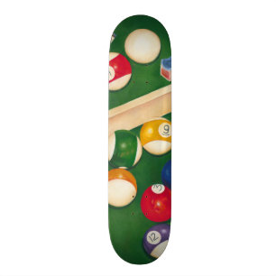 Skateboard Mesa estilo Billar con bolas y chalecos