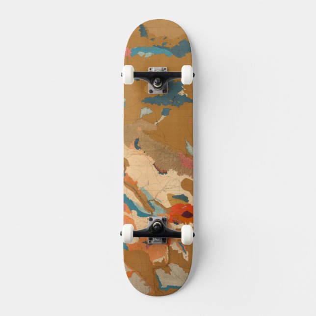 Skateboard Meseta de Nevada geológica (Anverso)