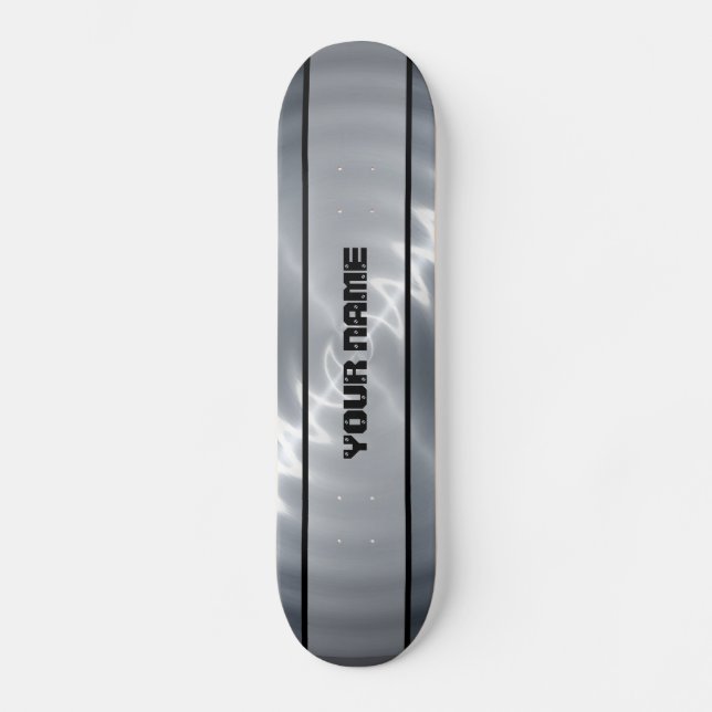Skateboard Metal brillante de plata 4 del acero inoxidable (Anverso)