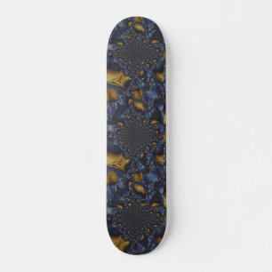 Skateboard Metalizado de fundición azul dorada y plateada