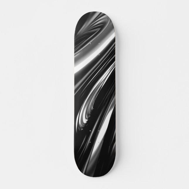 Skateboard Metalizado de plata flotante (Anverso )