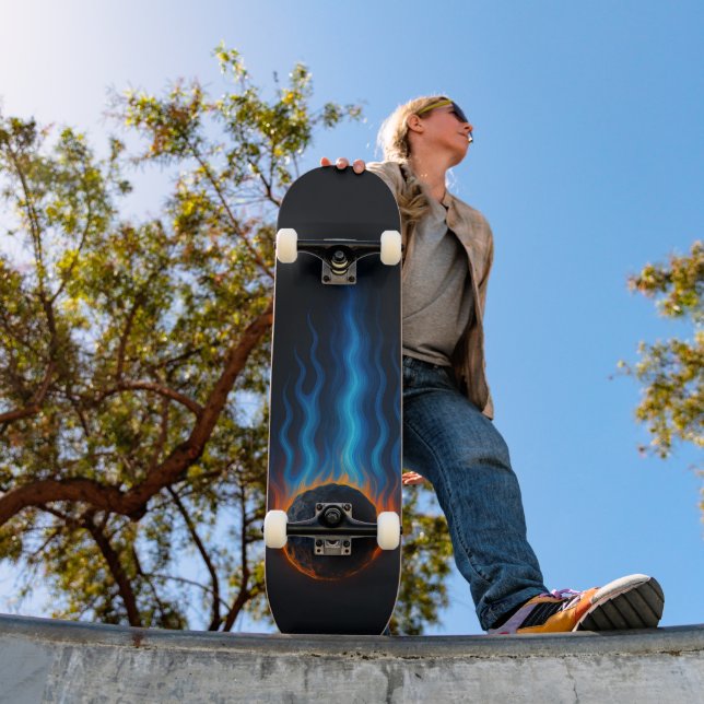 Skateboard Meteorito llameante (Exterior 1)