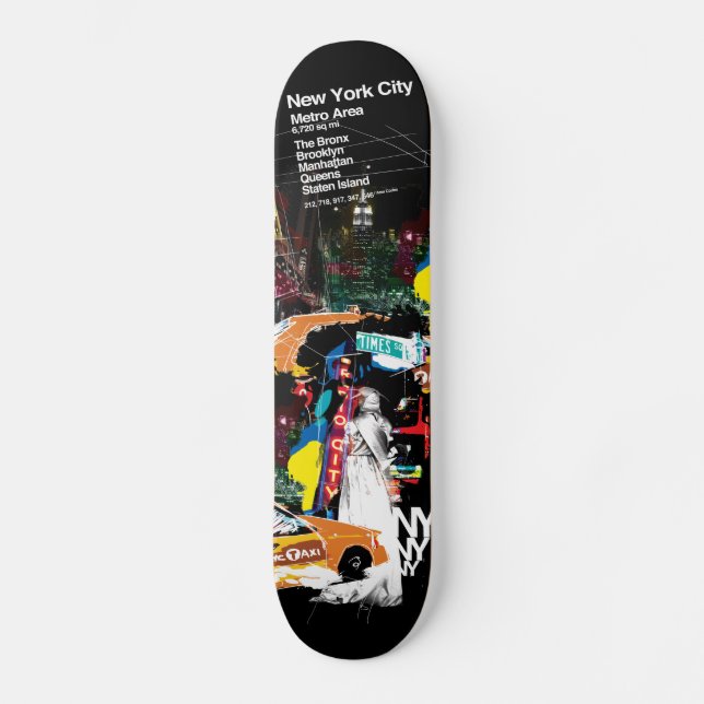 Skateboard Metro New York City (Anverso)