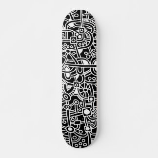 Skateboard Metropolis I - Blanco sobre negro