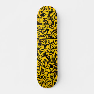 Skateboard Metropolis I - Negro sobre Amber