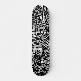 Skateboard Metropolis II - Blanco sobre negro
