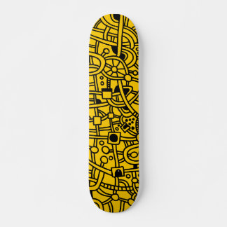 Skateboard Metropolis II - Negro sobre ámbar
