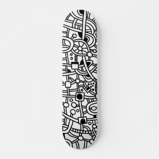 Skateboard Metropolis II - Negro sobre blanco