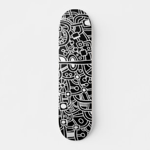 Skateboard Metropolis III - Blanco sobre negro