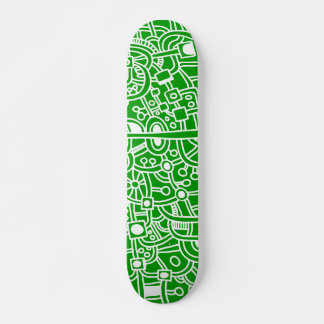 Skateboard Metropolis III - Blanco sobre verde