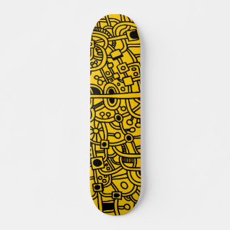 Skateboard Metropolis III - Negro sobre ámbar