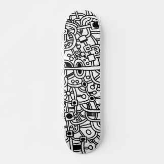 Skateboard Metropolis III - Negro sobre blanco