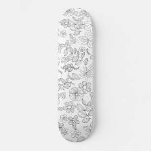 Skateboard Mi diseño de flores 3