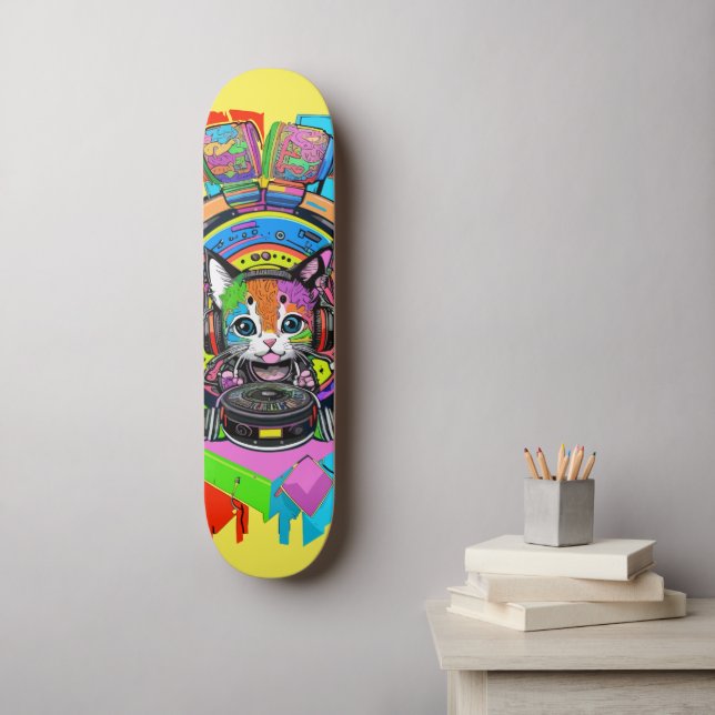 Skateboard Michi a todo Ritmo (Arte de la pared)