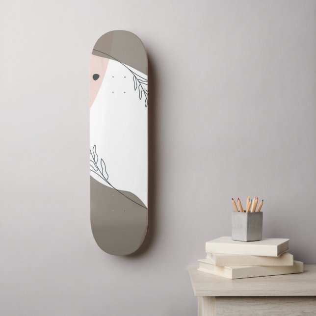 Skateboard Minimalista Boho Abstracto (Arte de la pared)