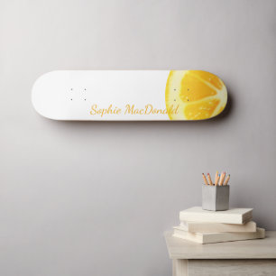 SKATEBOARD MINIMALISTA ELEGANTE DIVERTIDO AMARILLO LEMON FRUI