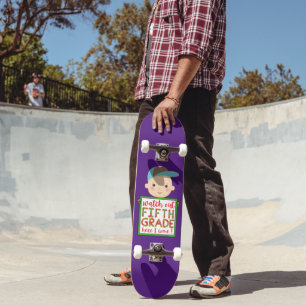 Skateboard MIREN A QUINTO GRADO AQUÍ ME VOY gracioso lindo