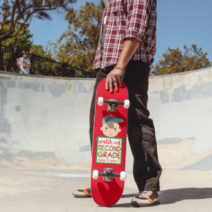 Skateboard MIREN EL SEGUNDO GRADO AQUÍ ME VOY gracioso lindo