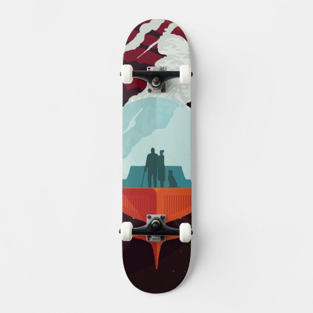 Skateboard Misión Retro Space Poster-Cassini A Saturno (Anverso)