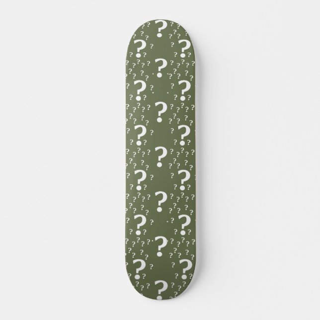Skateboard Misterio de interrogación acertijo rompecabezas ol (Anverso )