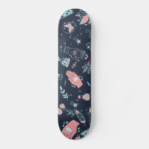 Skateboard Mística Esotérica Rosa Mal Ojo Mano Poción Naval