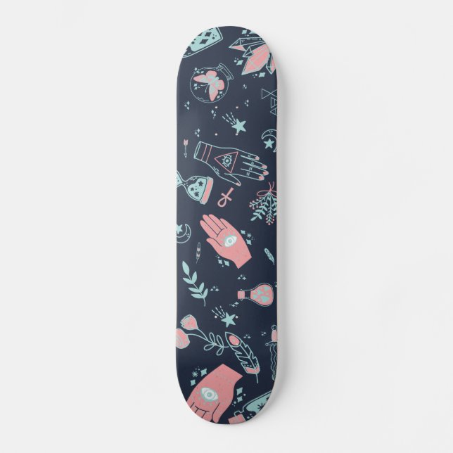 Skateboard Mística Esotérica Rosa Mal Ojo Mano Poción Naval (Anverso)