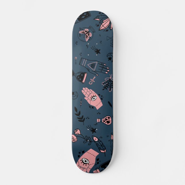 Skateboard Mística Esotérica Rosa Mal Ojo Mano Poción Naval (Anverso)