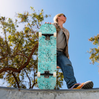 Skateboard Mixed Media Daisy Art 