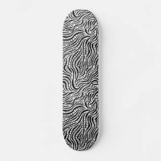 Skateboard Moción sobre el agua v2 - Negro sobre blanco