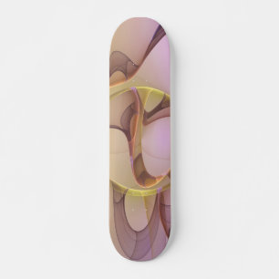 Skateboard Mociones abstractas del arte contemporáneo rosado