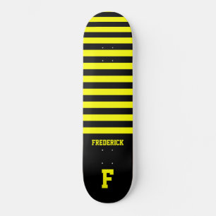 Skateboard Moda Bumble Bee Style Black Yellow Stripes