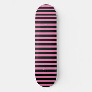 Skateboard Moda clásica de rayas rosadas y negras