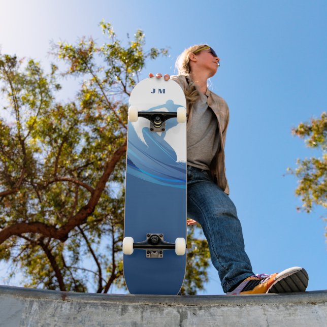 Skateboard Moda de nombres personalizados Nautical (Exterior 1)