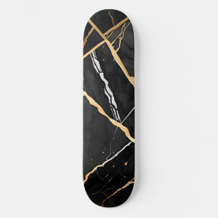 Skateboard Moda Elegante amarillo dorado Faux Marble
