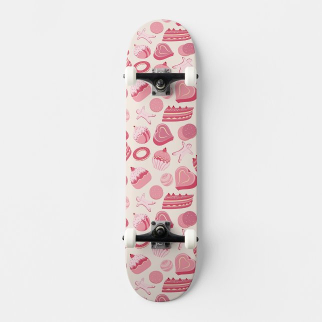 Skateboard Modelo 2 del chocolate y de los pasteles (Anverso)